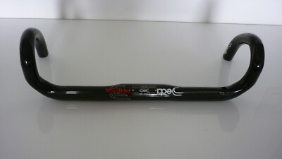 Cintre Carbone DEDA PRESA Compact – 42cm (axe-axe) – 31.7mm – Noir Brillant – Pour Vélo De Route