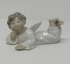 New ListingLladro Angel Laying Lying Down Cherub Boy Porcelain Figurine #4541 Glossy Mint