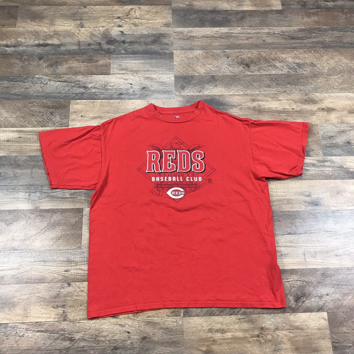 Cincinnati Reds T-Shirt Adult Large Short Sleeve Cotton MLB Baseball Club  Mens