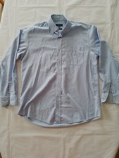 Men's Shirt Taylor Wright 16" Long Sleeve Regular Fit Blue 11693
