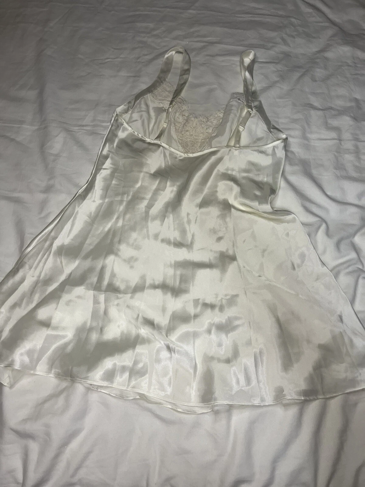 UNDERCOVER Victoria's Secret Abito Slip Perline Paillettes Maglia Off Bianco L