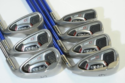 Ping G20 6-W,UW,SW Iron Set Regular Flex Blue Dot RH Supercharged Graph # 184125