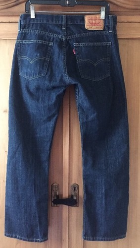Jean de mezclilla oscura Levi's 514 algodón pierna recta talla 32x30 ¡Como nuevo! - Imagen 9 de 12