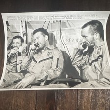United Press International Press Photograph Apollo 7 Astronauts 1968 B W