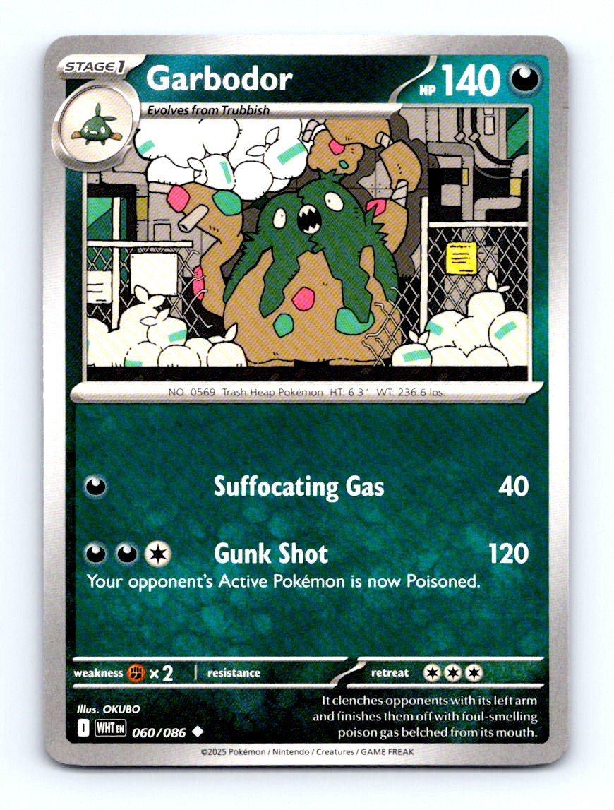 #60 2025 Pokemon White Flare * Garbodor BASE