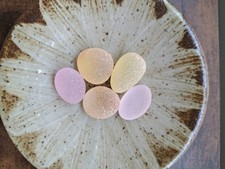 Beautiful rare color sea glass 5pcs, surf tumbled, weathered, beach glass, 141