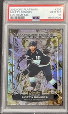 2022 OPC Platinum Matty Beniers Liquid Metal /349 PSA 10