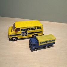 Matchbox Michelin Vans X2 Vintage Diecast Toys In Used Condition 1980s Cars Vans