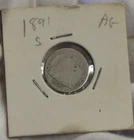 1891 S US Seated Liberty Dime AG