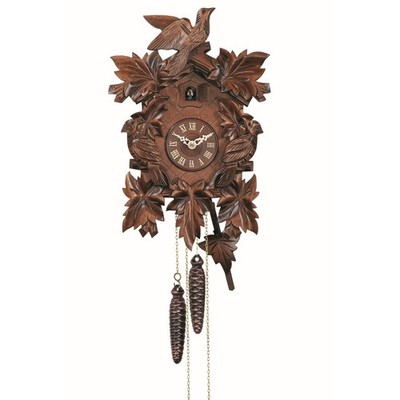 Engstler - 632/8 - Kuckucksuhr - 8-Tag-Kettenzugwerk - Nussbaum - 35 cm
