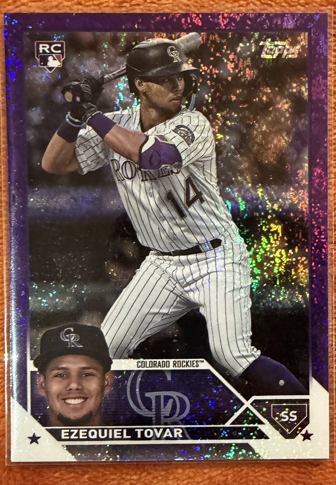 2023 Topps Series 2 Ezequiel Tovar #651 Purple Foil /799 (RC) Colorado Rockies