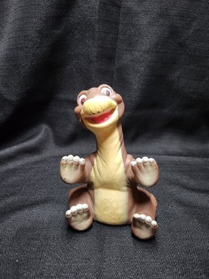 Vintage Land Before Time Little Foot Rubber Toy Hand Puppet Pizza Hut 1988
