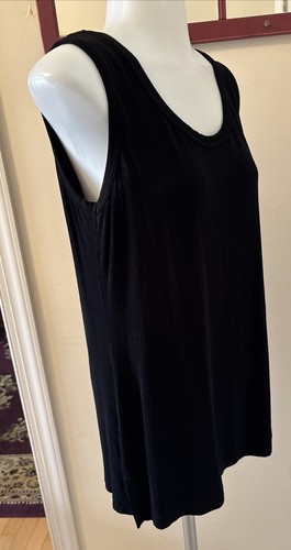 Chico’s Travelers Slinky Knit Classic Black Tank Top SZ 2 L NICE - Picture 5 of 10