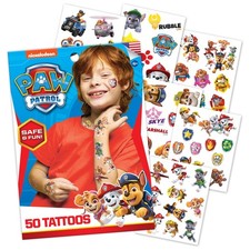 Paw Patrol Temporary Tattoos for Kids 50 Pack  Safe Ink Birthday Party Favors