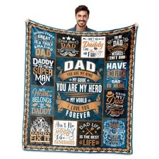 from Daughter, Dad Birthday Gift, Gifts for Dad Blanket 60 50 Inches Dad Gifts