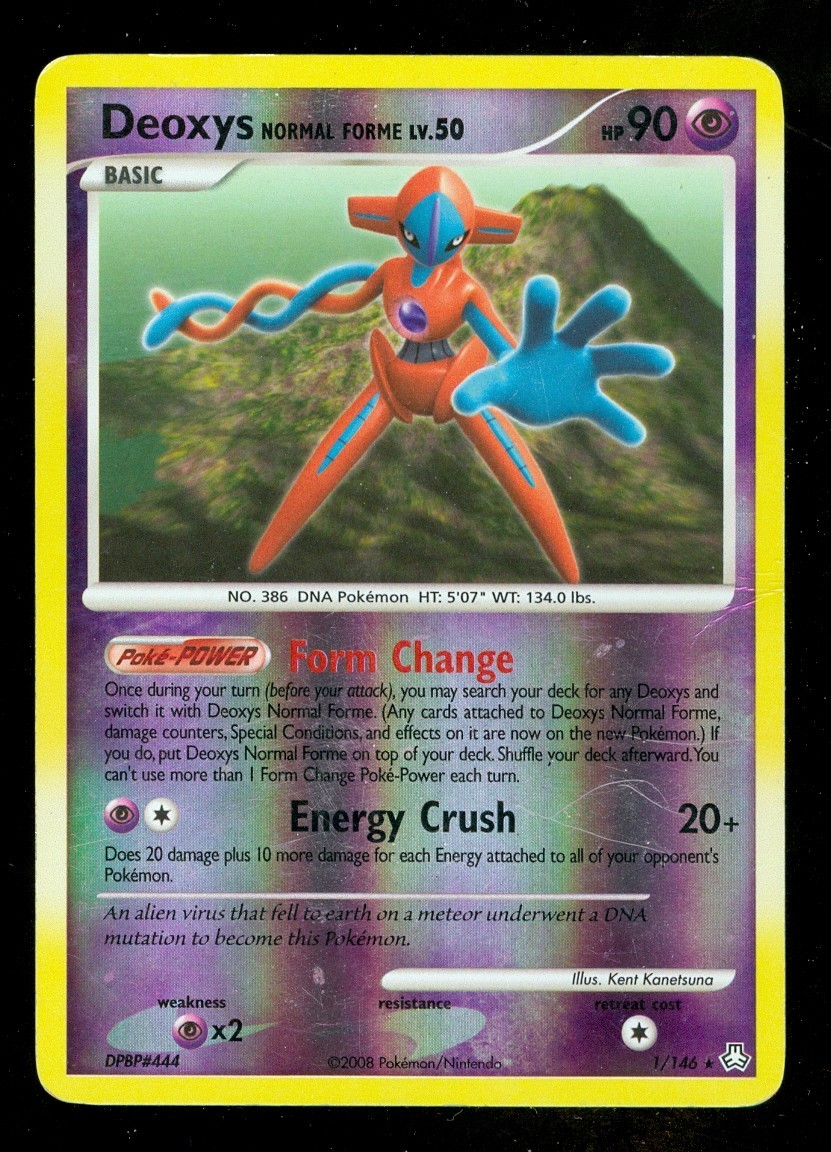 Pokemon DEOXYS 1/146 Legends Awakened - RARE Rev Holo - Lightly Played