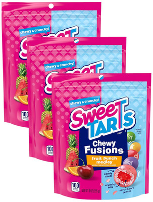 Fruit Punch Medley Chewy Candy, 9 Ounce, Pack of 3