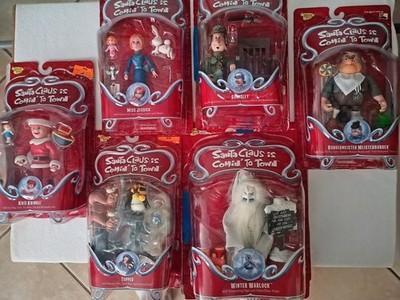 SANTA CLAUS IS COMING TO TOWN FIGURE LOT USED some NEW IN PACKAGING NO DAMAGE 