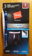 Hanes Premium 3pk Men's Size Small 28-30" Boxer Briefs Xtemp Total Support Pouch
