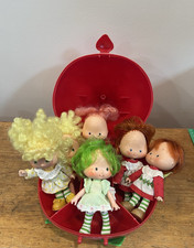 Six Strawberry Shortcake American Greetings Dolls  1980 Carrying Case