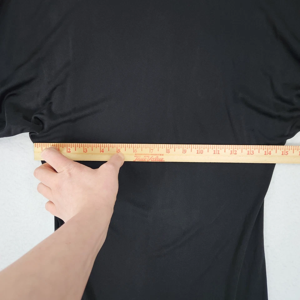 Vestido Ralph Lauren Etiqueta Negra Mujer Pequeño Negro Mezcla Seda Manga Kimono Foto 3 de 4