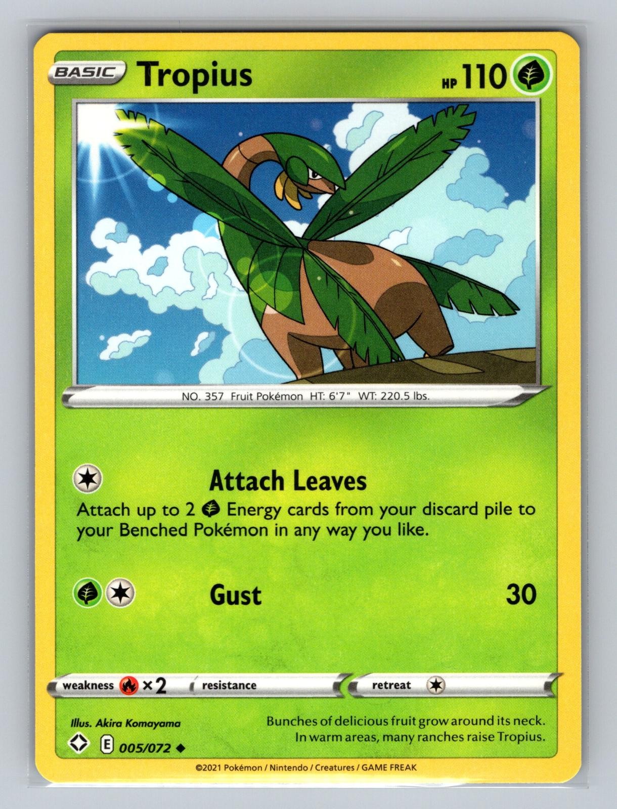 Tropius 005/072 UC Pokemon Shining Fates NM/M
