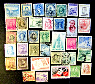 36 CHILE STAMPS VARIOUS 1920s 1980s USED