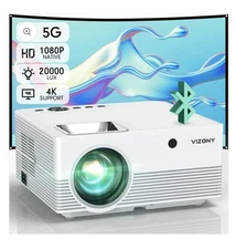 1080P WiFi Bluetooth Projector 600 ANSI | 4K Support |