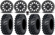 Fuel Vector Beadlock 15" Wheels Bk 34" MT911 Tires Can-Am Maverick X3