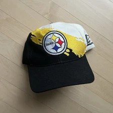 Vintage 90s Proline Logo Athletic Steelers Splash Snap Back Cap Hat
