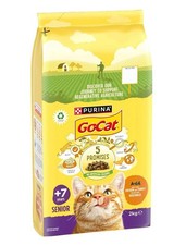 GO-CAT 7+ SENIOR - 2kg - Complete Mature Dry Cat Food Pet Kibble Feed 5.90 per kilo