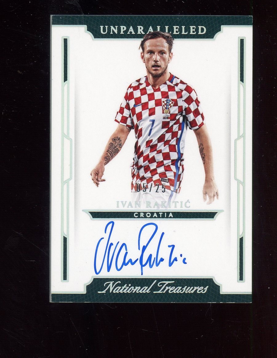 2018 Panini National Treasures Soccer Ivan Perisic Unparalleled AUTO 5/25
