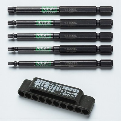 VESSEL SS16T-5PSA Torx Bit Set T10-T30 100 mm langer Halter inklusive Präzision