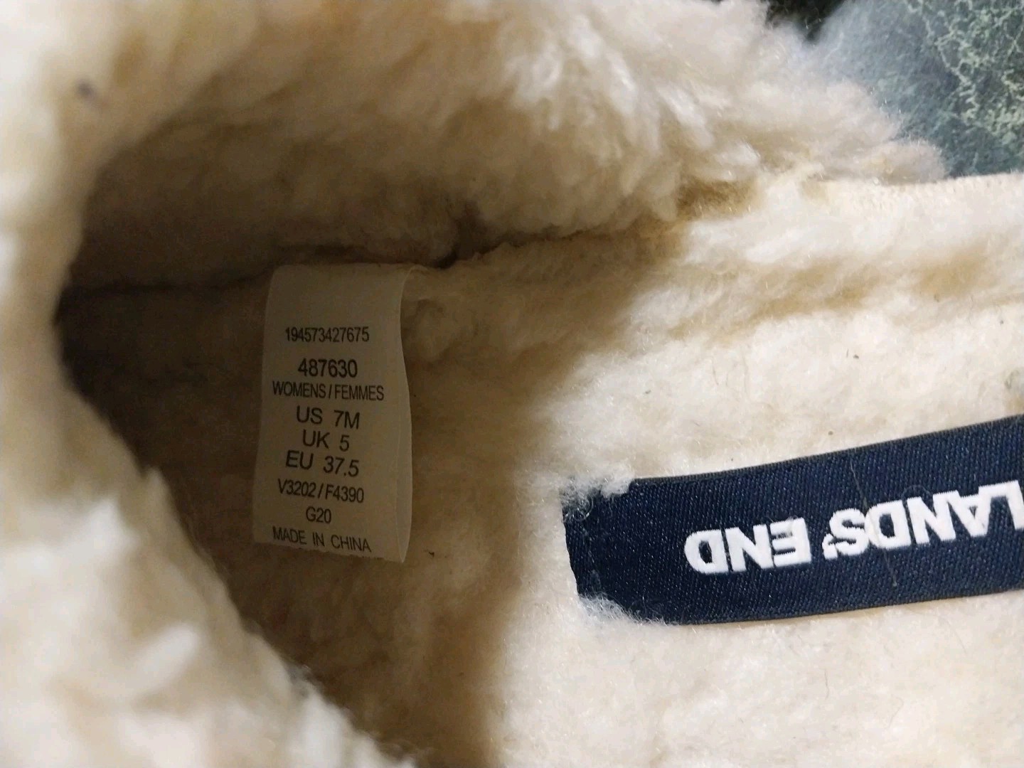 SAOLA Lands'End Kitty Cat Ciabatte Scarpe Donna 7M Foderate in Pile Suola Rigida Ricamata