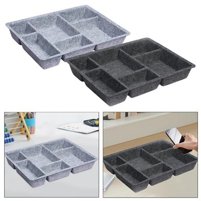 Schubladen-Organizer-Tablett aus Filz mit 6 Fächern, minimalistisch,