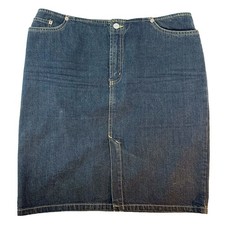 OLD NAVY Vintage Y2K Knee Length Denim Skirt   10   medium wash blue