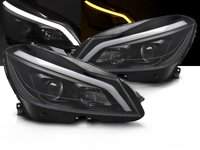 Scheinwerfer Paar Mercedes W204 Ab 2011 Bis 2014 LED LTI DRL Dynamic Schwarz ...