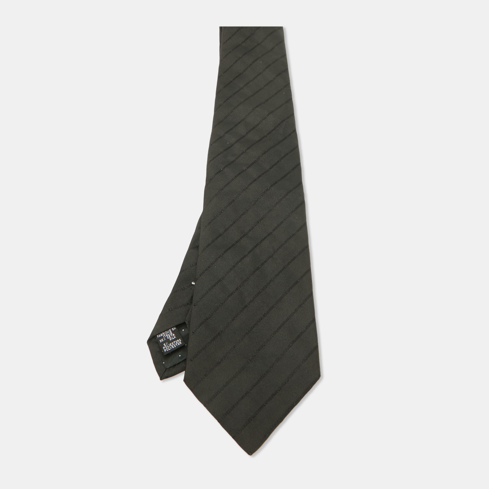 Givenchy Black Silk Tie with Elegant Pattern