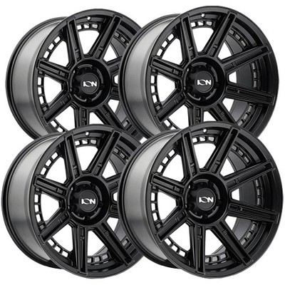 (Set of 4) Ion 149 20x9 6x5.5'' -12mm Matte Black Wheels Rims 20'' Inch