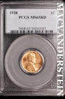 1938 Lincoln Wheat Cent-PCGS MS 65 Red Choice Gem BU No Reserve #SLK986