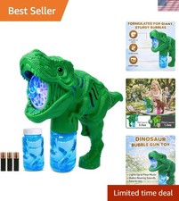 Dino Bubble Gun with Lights  Music - Perfect for Parties  Playdates