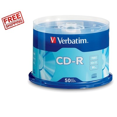 High-Quality 52X CD-R Blank Discs 700MB - 50 Pack Spindle for Fast Recording