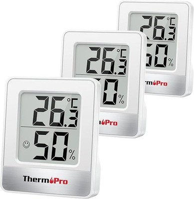 ThermoPro TP49W-3 digitales Mini Thermo-Hygrometer Thermometer innen
