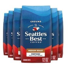 Seattle  s Best Coffee Medium Roast Portside 100percent Arabica 6,12oz Bags.