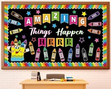 gisgfim 3D Crayon Bulletin Board Decorations Set Welcome Classroom Decor Amaz...