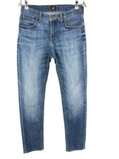 LEE Men Rider Straight Regular Fit Stretch Blue Jeans Size W29 L30