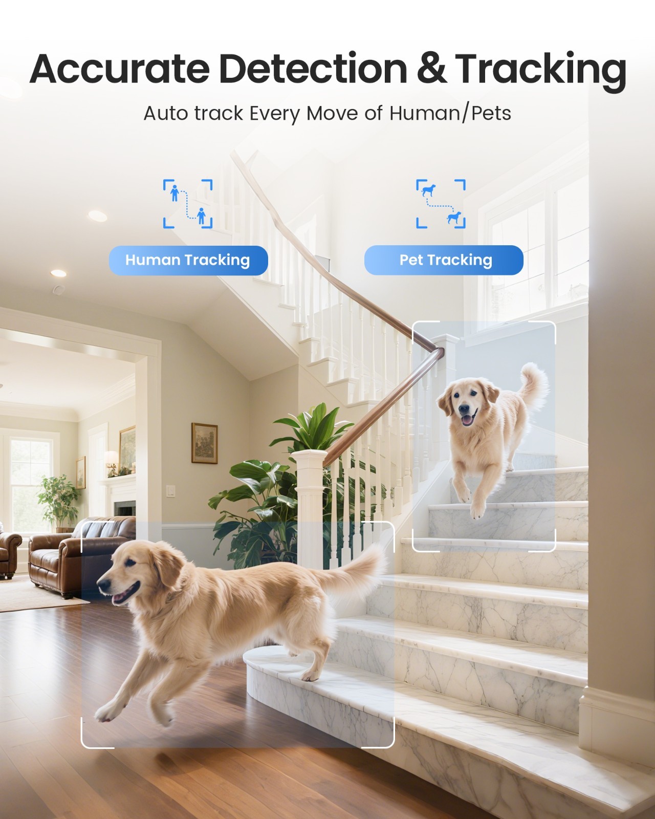ZOSI 4K Wifi Home security Camera Indoor system 64GB SD card Color Night Vision