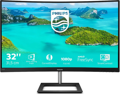 322E1C - 32 Zoll FHD Curved Monitor, 75Hz, 4Ms, VA, AMD Freesync, Smart Image, Fl