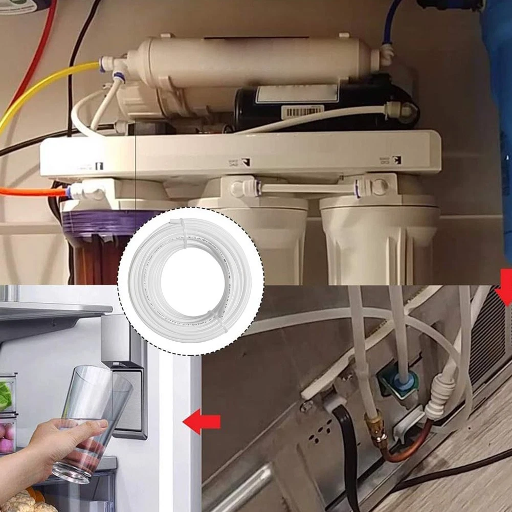 Avesteir Matériau POM Tuyau Frigo Alimentation En Eau, Kit De Universel Raccord Pour Purificateur D'eau, Set De Raccordement Pour Réfrigérateur Conduite Arrivée Connecteurs Pour Osmose Inverse