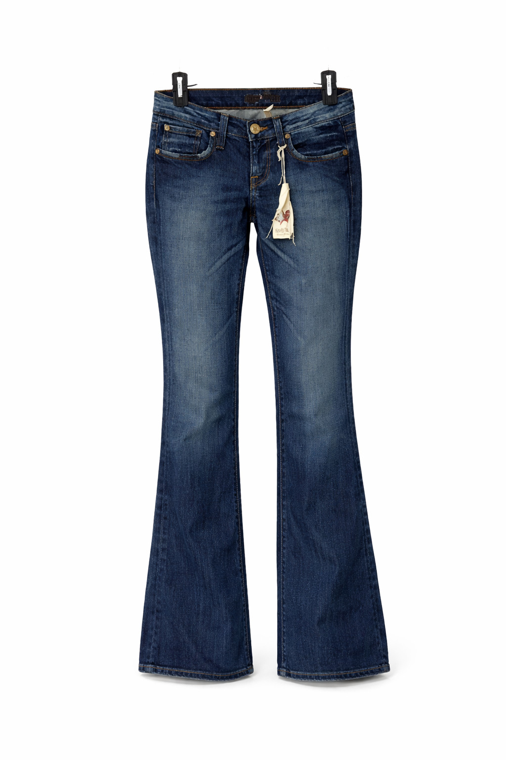 Hard Tail Sabrina Low Rise Flare Leg Jeans Dark Wash USA Made NWT Women&rsquo;s  27
